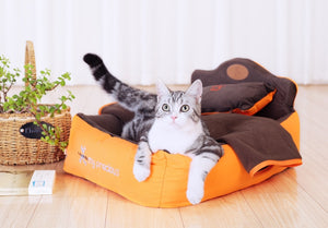 3PCS Pet Bed with ,Soft Pillow & Blanket