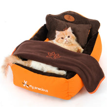 Load image into Gallery viewer, 3PCS Pet Bed with ,Soft Pillow &amp; Blanket
