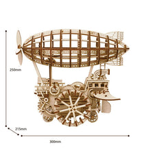 Load image into Gallery viewer, DIY 3D Wooden Puzzle Mechanical Gear Drive Air Vehicle Assembly
